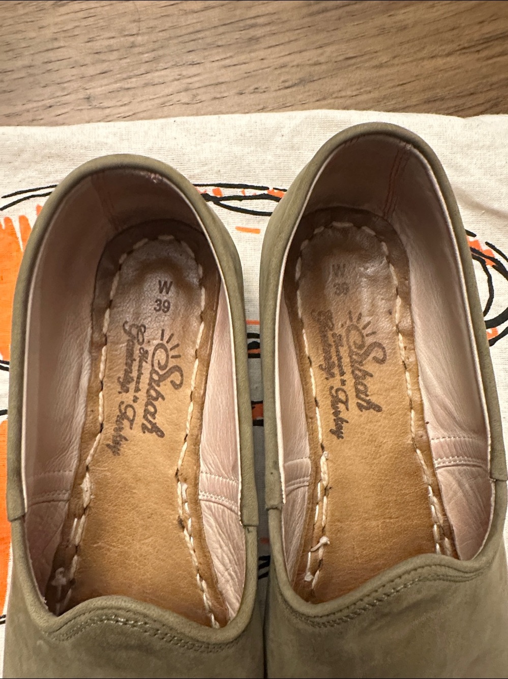 Sage Green Nubuck Leather Sabah Loafer Women’s Size 39 (7.5) - Picture 2 of 5